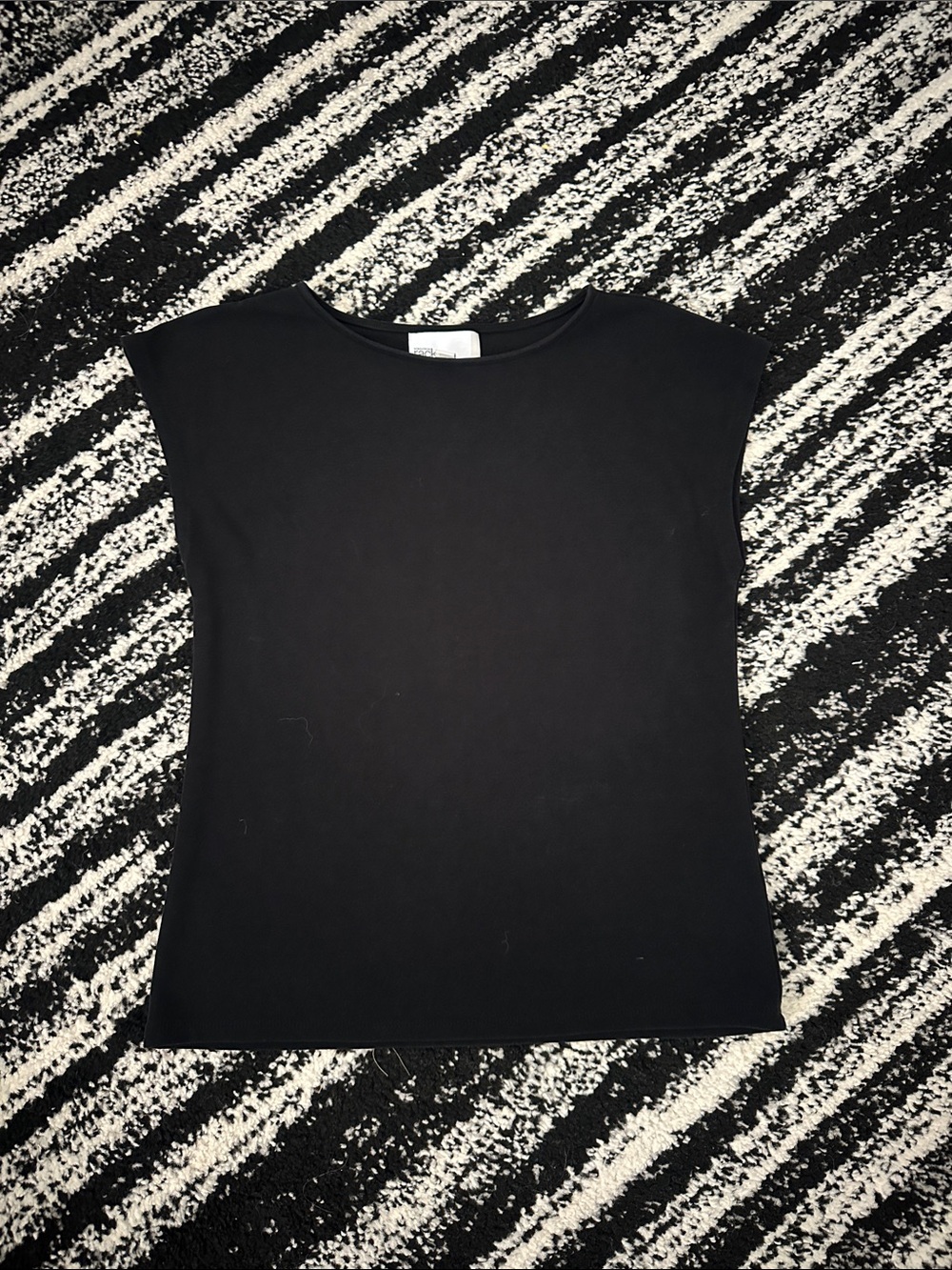 Nordstrom Black Cap-Sleeve Tank Top
